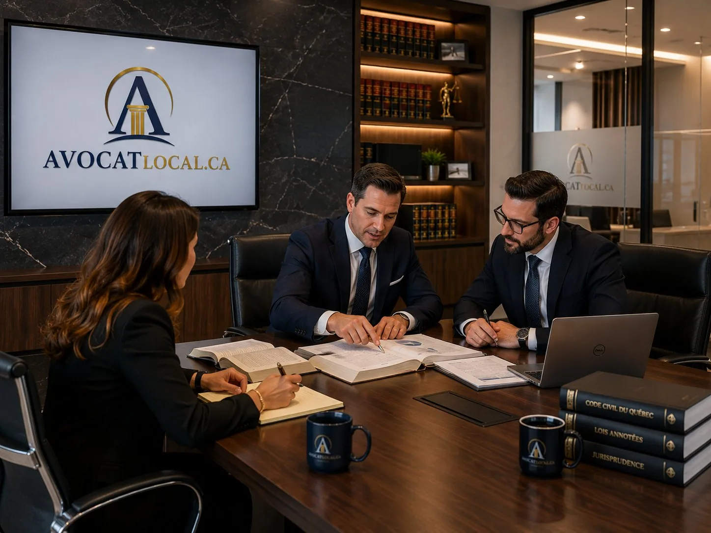 Rencontre d'équipe en droit des affaires